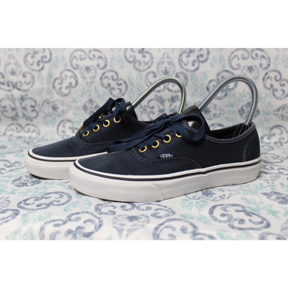 Vans Men's / Women's‎ Blue & Gold Lace Up Skateboard Shoes Size Men 5 Women 6.5